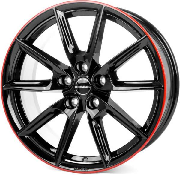 Borbet LX18 farba: black matt rim yellow