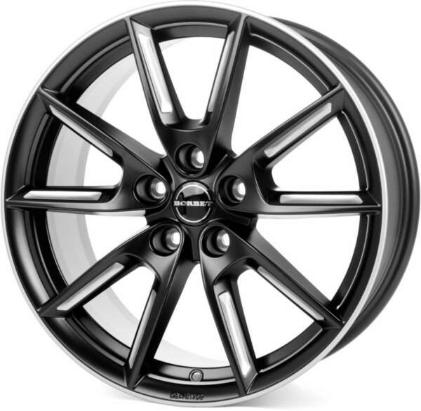 Borbet LX18 farba: black matt silver spoke rim